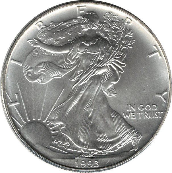 United States: 1993 $1 Silver Eagle 1 oz BU