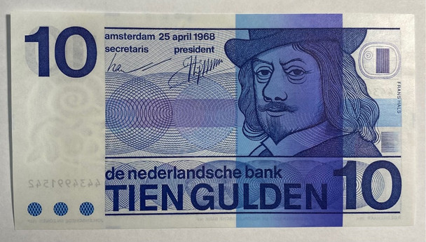 Netherlands: 1968 10 Gulden Banknote P-91