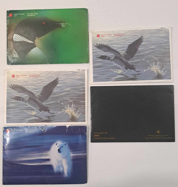 Canada: 1990s - 2000's Proof Like Set Collection - Damaged Envelopes (5 Sets)