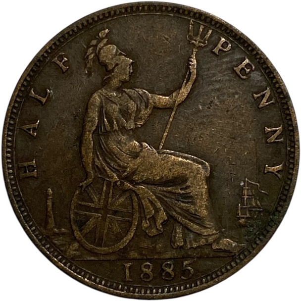 Great Britain: 1885 Half Penny
