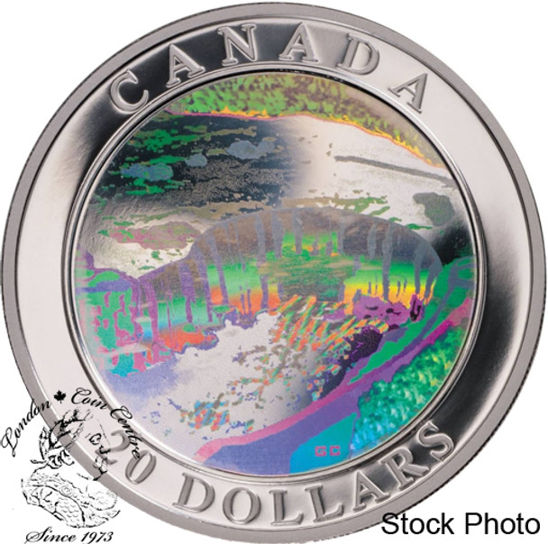 Canada: 2003 $20 Natural Wonders - Niagara Falls Hologram Silver Coin