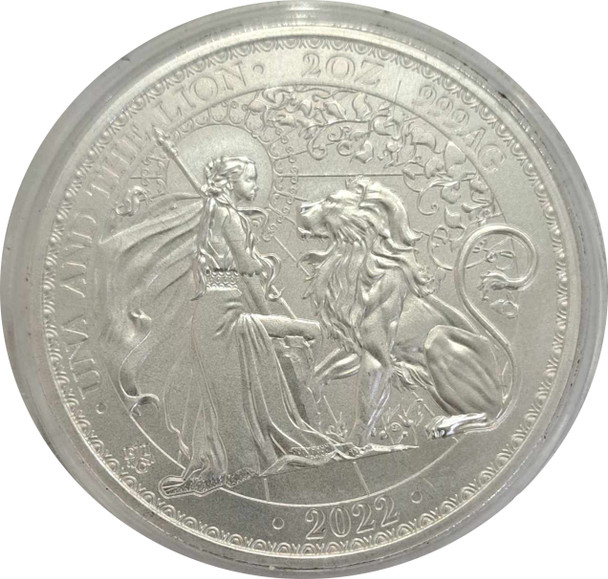 St. Helena: 2022 2 Pounds Una and the Lion 2 oz Silver Coin