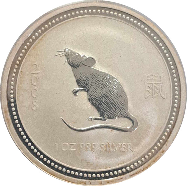 Australia: 2008 $1 Year of the Mouse 1 oz Silver Coin #2