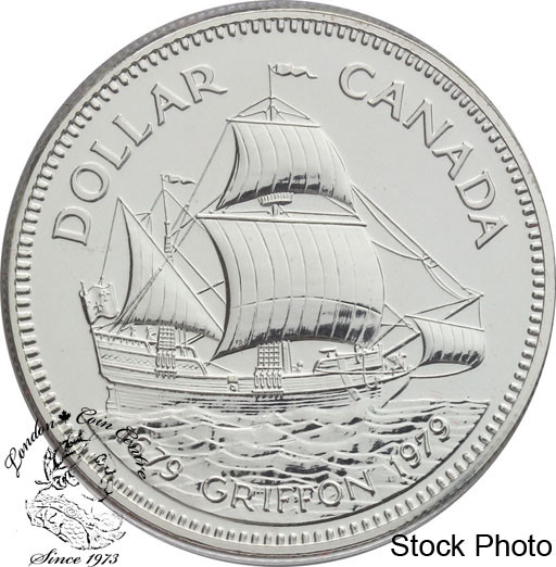 Canada: 1979 $1 Griffon Tricentennial (with Ship) Silver Dollar