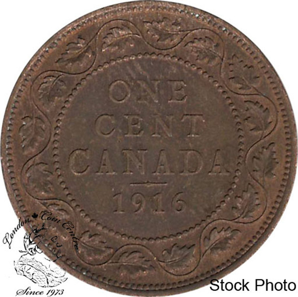 Canada: 1916 1 Cent AU50