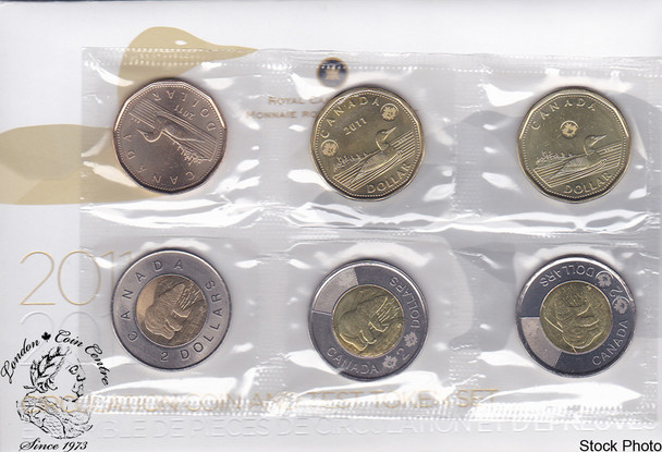 Canada: 2011- 2012 Circulation Coin & Test Token Coin Set *Stickers*