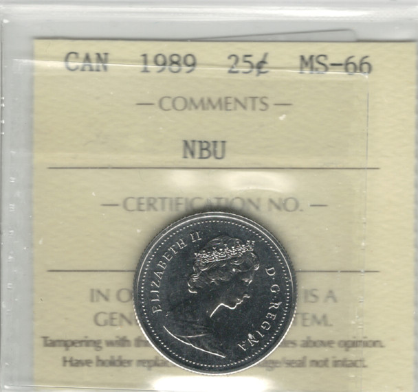 Canada: 1989 25 Cent ICCS MS66