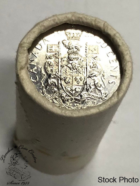 Canada: 1988 50 Cent Original Roll (20 Coins)**small rip**