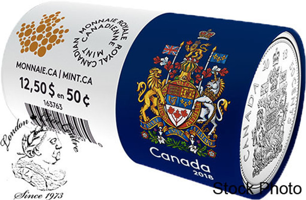 Canada: 2018 50 Cent Special Wrap Roll *Date written on roll*