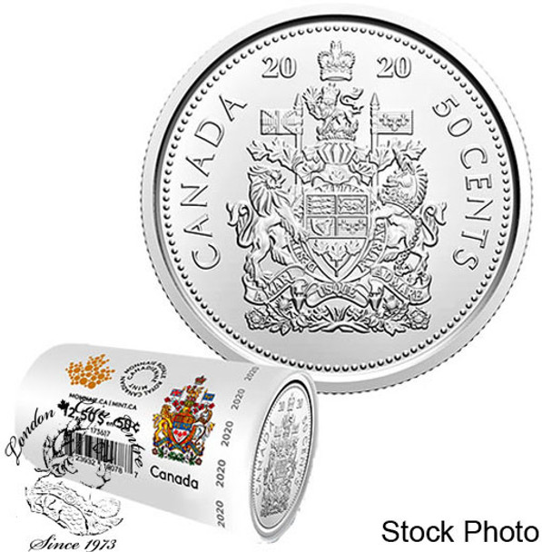 Canada: 2020 50 Cent Special Wrap Circulation Roll**Date written on roll**