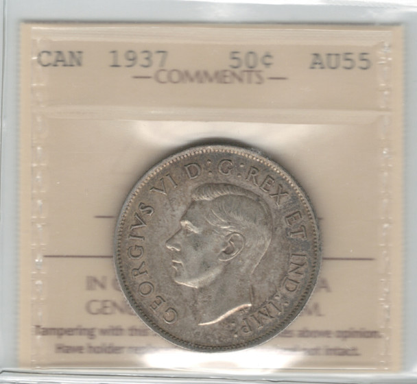Canada: 1937 50 Cent ICCS AU55 #3