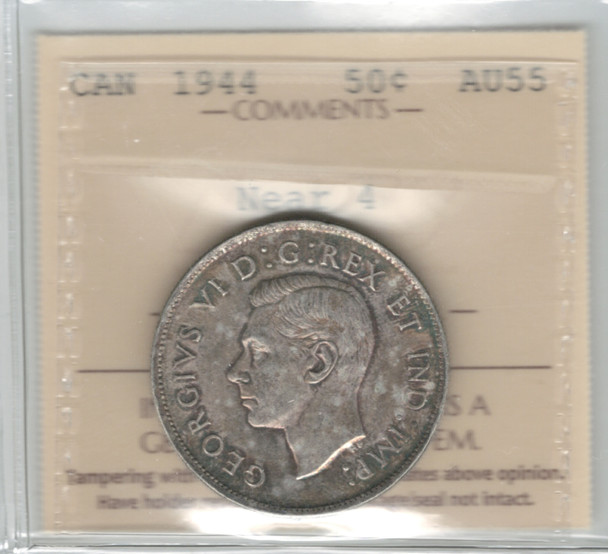 Canada: 1944 50 Cent Near 4 ICCS AU55