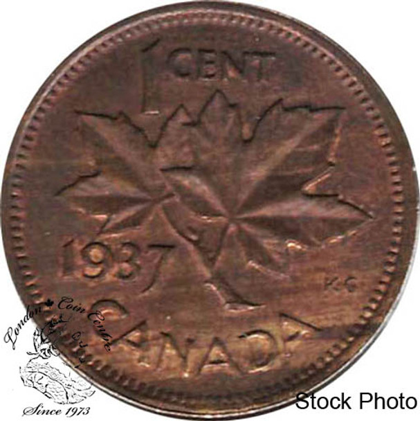 Canada: 1937 1 Cent AU50