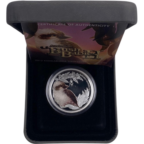 Australia: 2012 50 Cent Kooka Bush Babies II Coloured Silver Coin