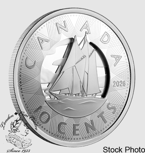Canada: 2026 10 Cent Multilayered Bluenose Pure Silver Coin
