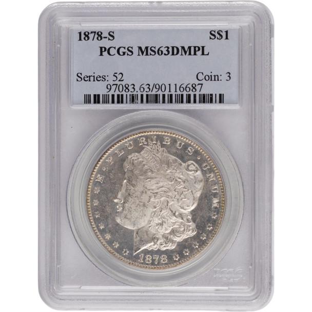 United States: 1878-S Morgan Dollar PCGS MS63DMPL