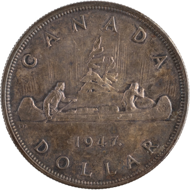 Canada: 1947 $1 ML Maple Leaf Silver Dollar