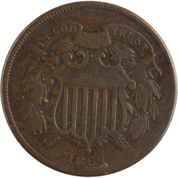 United States: 1864 2 Cent Large Motto