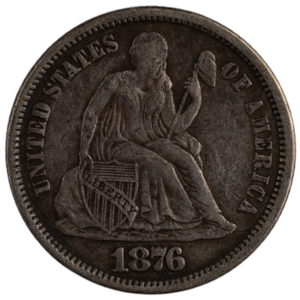 United States: 1876 10 Cent VF20