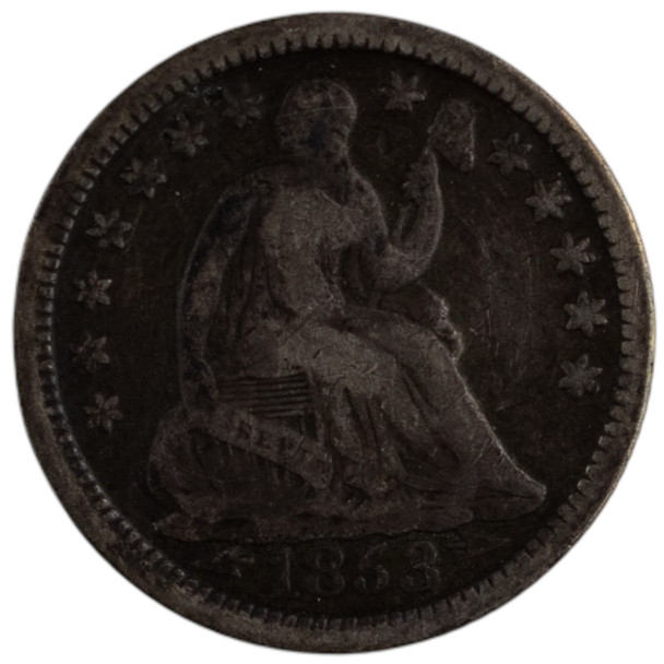 United States: 1853 Half Dime No Arrows F12