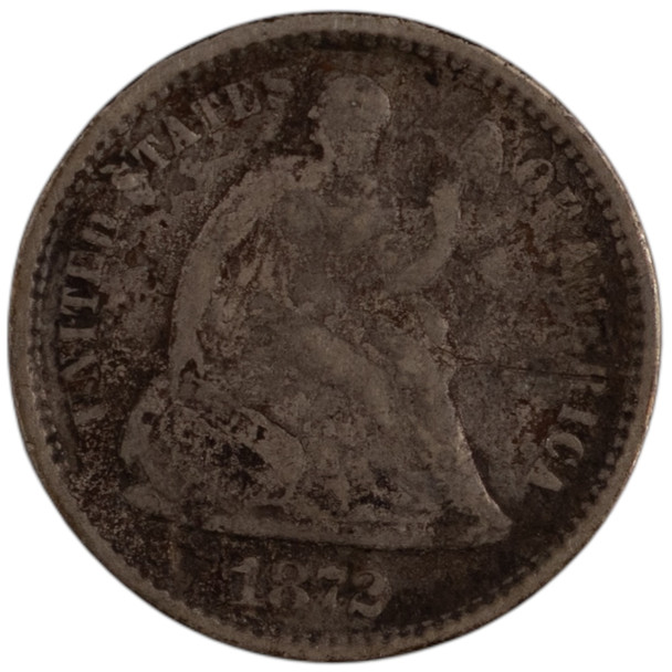 United States: 1872 Half Dime VG