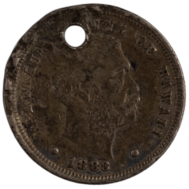 United States: 1883 10 Cent F Holed
