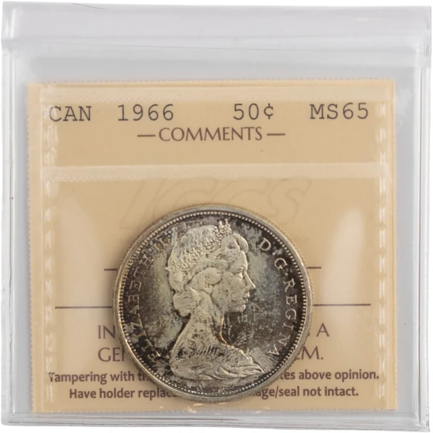 Canada: 1966 50 Cent ICCS MS65