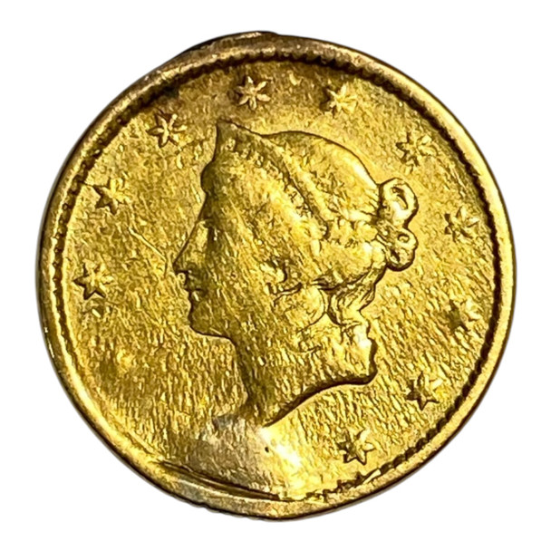 United States: 1853 Gold $1.00 Liberty Head - Ex Jewellery