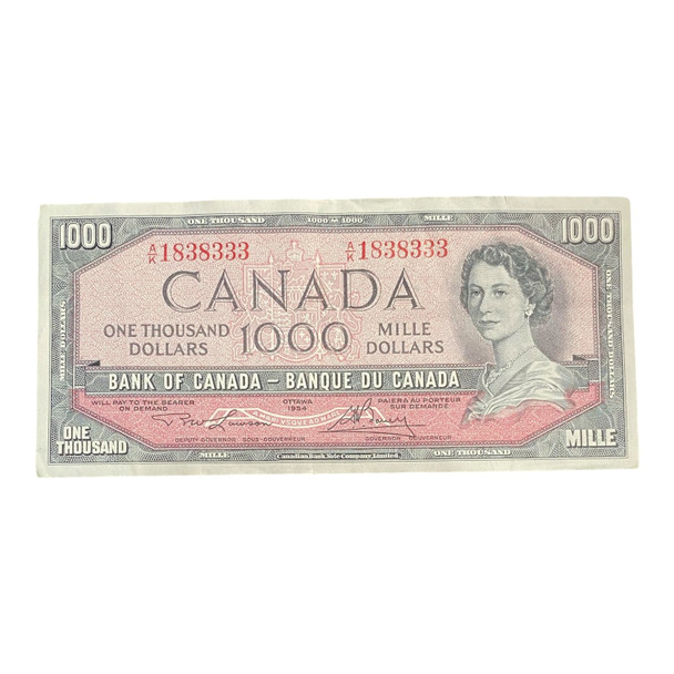 Canada: 1954 $1000 Bank Of Canada BC-44d **NO CREDIT CARDS**