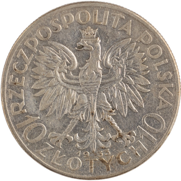Poland: 1933 10 Zlotych Warsaw Mint