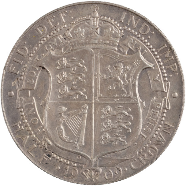 Great Britain: 1909 Silver Half Crown