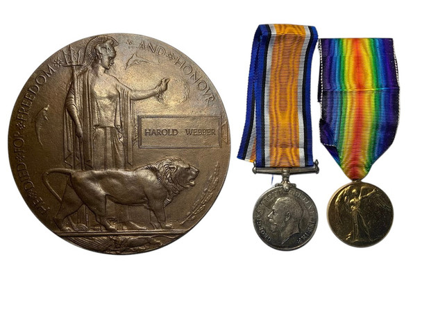 Great Britain: WWI Memorial Plaque Death Penny and Medal Group