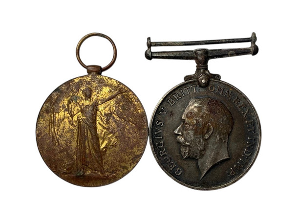 Great Britain: 1914-1918 WWI Medal Pair Loyal North Lancashire Regiment