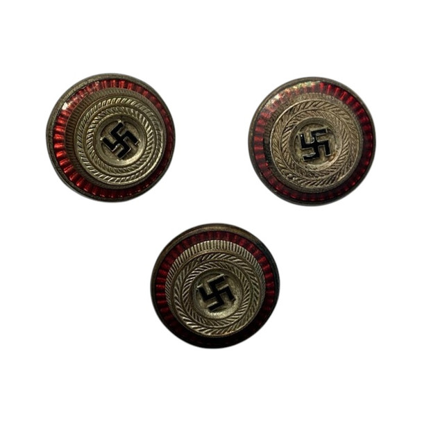 Germany: WWII Third Reich Lot of 3 NSDAP Visor Cockades