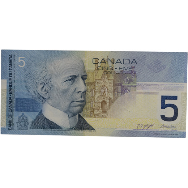 Canada: 2002 $5 Bank Of Canada Banknote BC-62a UNC