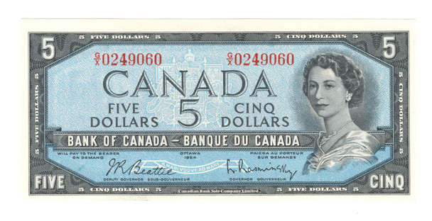 Canada: 1954 $5 Bank Of Canada Banknote Beattie-Rasminsky BC-39b