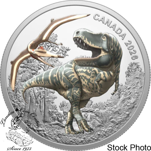 Canada: 2026 $20 T-Rex 1 oz. Fine Silver Coin