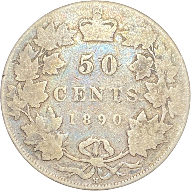Canada: 1890H 50 Cents VG8
