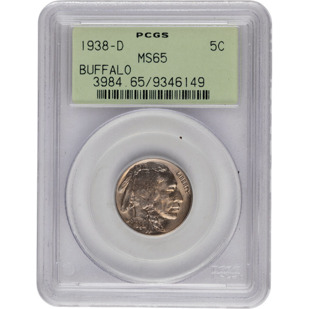 United States: 1938-D 5 Cents PCGS MS65