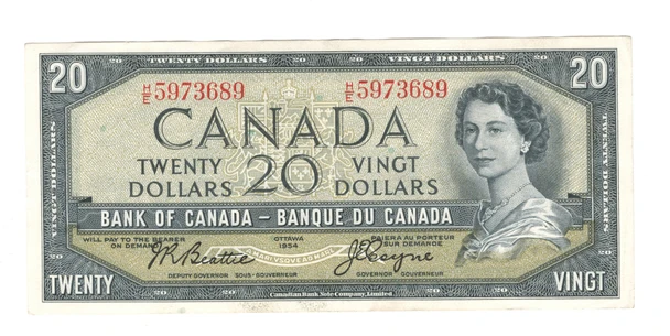 Canada: 1954 $20 Bank Of Canada Banknote Beattie-Coyne H/E #2