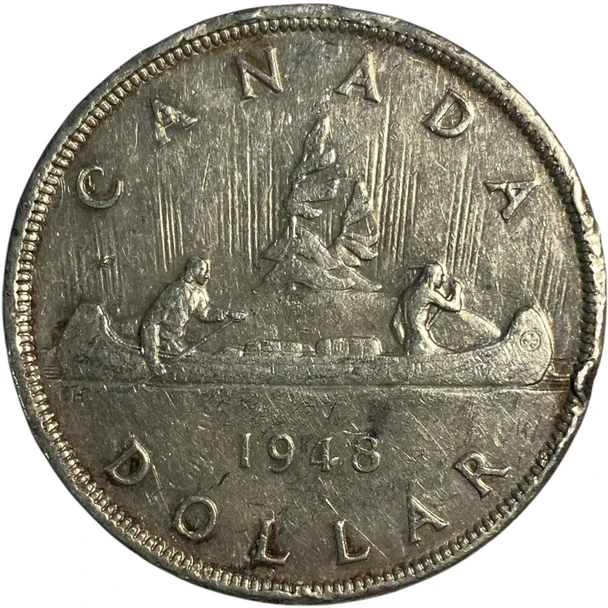 Canada: 1948 Silver Dollar VF