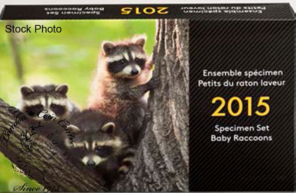 Canada: 2015 Specimen Coin Set with Baby Raccoon Toonie *Scuffed*