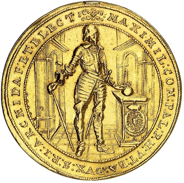 German States: Bavaria. 1640 Maximilian I Gold 5 Ducat