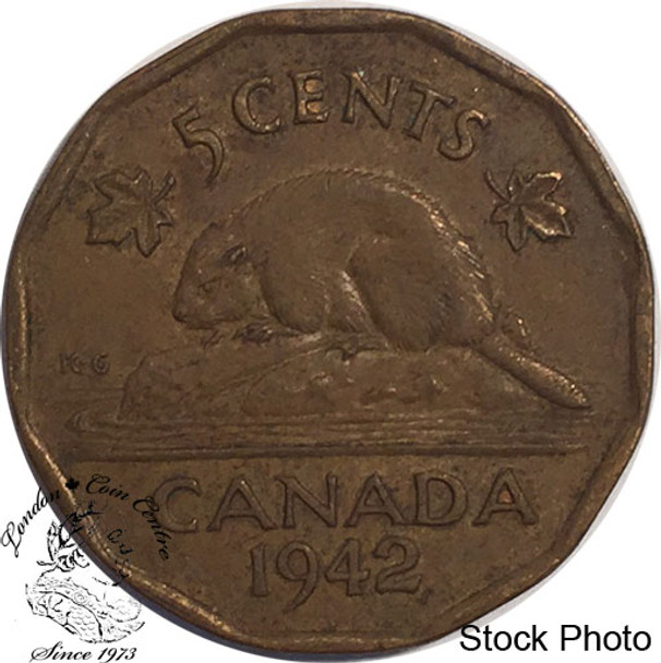 Canada: 1942 5 Cents Tombac VF20