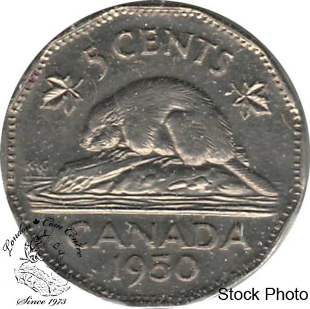 Canada: 1950 5 Cent AU50