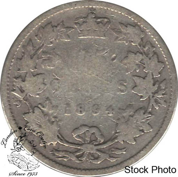 Canada: 1894 25 Cents VG8