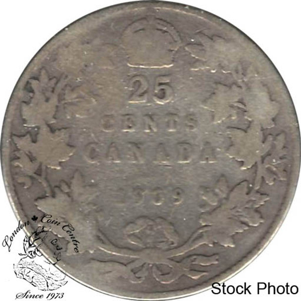 Canada: 1909 25 Cents G4