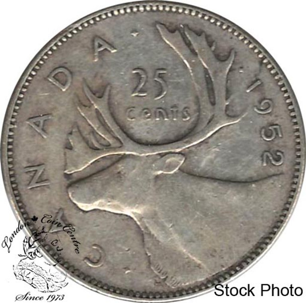 Canada: 1952 25 Cents LR EF40