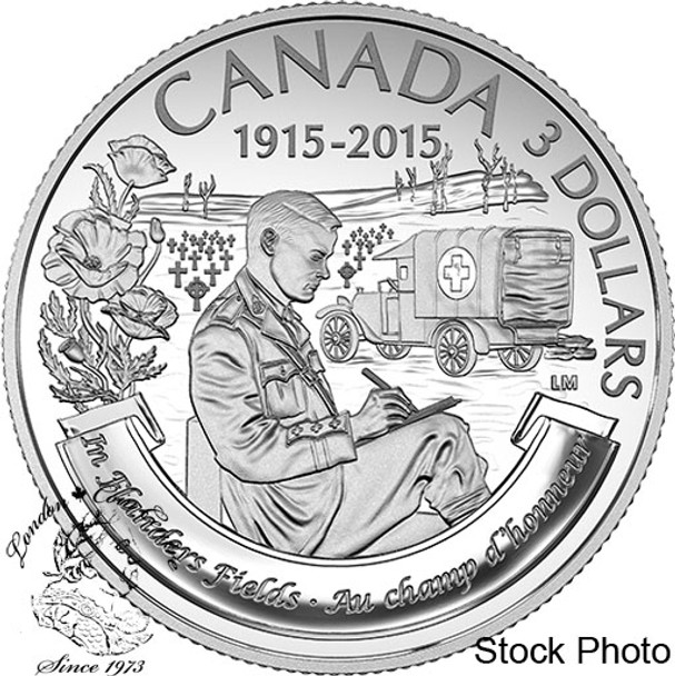 Canada: 2015 $3 100th Anniversary of In Flanders Fields Silver Coin