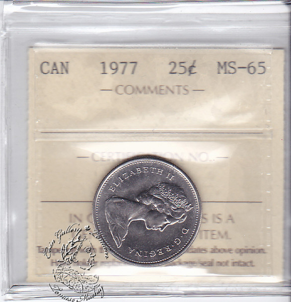 Canada: 1977 25 Cents ICCS MS65 Coin nr 3